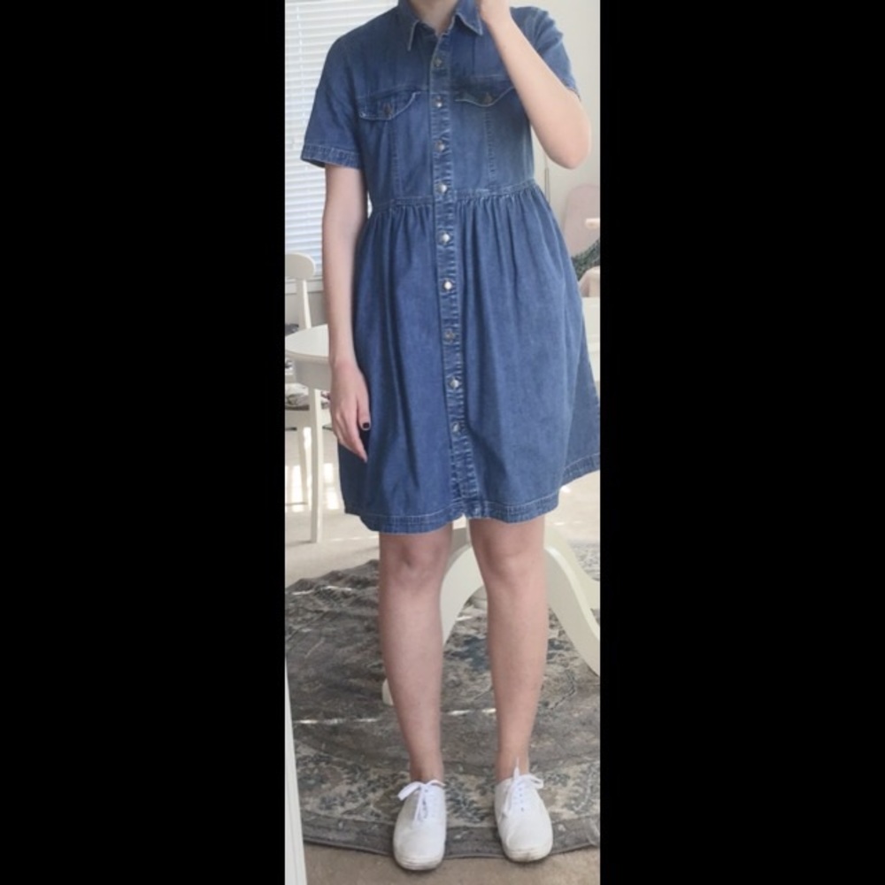 SOLD!!! Eddie Bauer blue denim  shirt dress